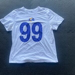 Men's Los Angeles Rams Aaron Donald Nike White Name & Number T-Shirt Size XL